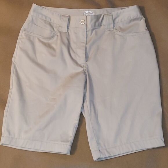 Slazenger Khaki Colored Long Golf‎ Bermuda Shorts - Picture 1 of 7
